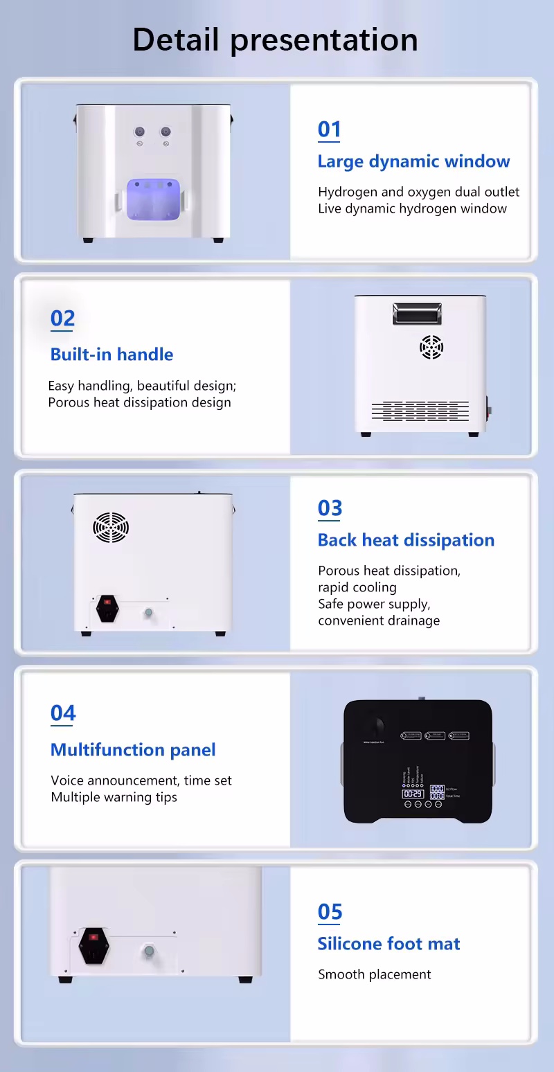 900ml/min hydrogen generator Home Use Hydrogen Inhalation Machine PEM hydrogen Inhaler Manufacturer