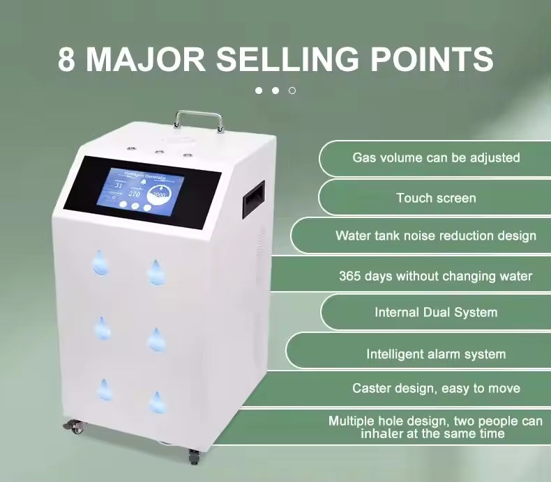 4200ml/min hydrogen generator Home Use Hydrogen Inhalation Machine PEM hydrogen Inhaler Manufacturer