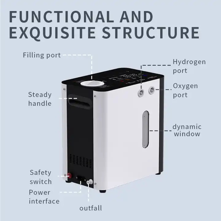 1500ml/min hydrogen generator Home Use Hydrogen Inhalation Machine PEM hydrogen Inhaler Manufacturer