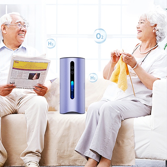 300ml/min Portable Hydrogen Inhaler, 99.99% High Purity Low Noise PEM Technology, H2 Inhalation Machine, Dual Outlet Inhaler