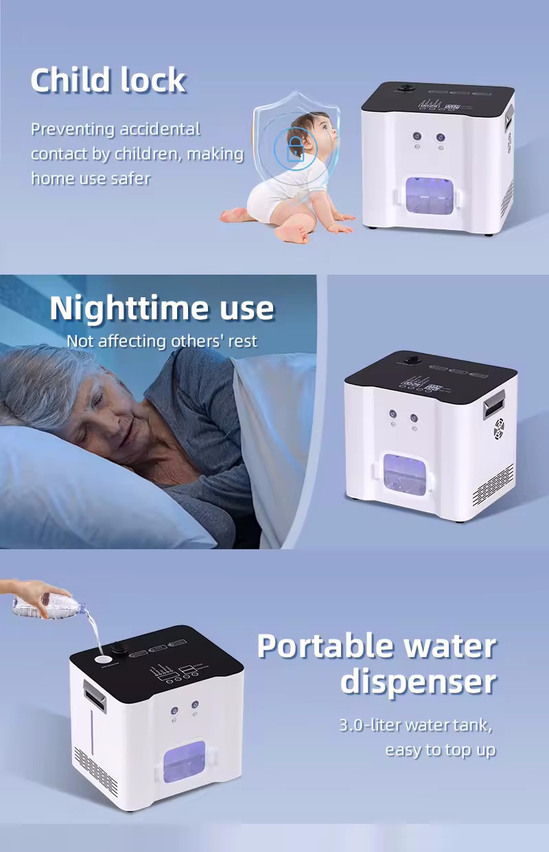 900ml/min hydrogen generator Home Use Hydrogen Inhalation Machine PEM hydrogen Inhaler Manufacturer