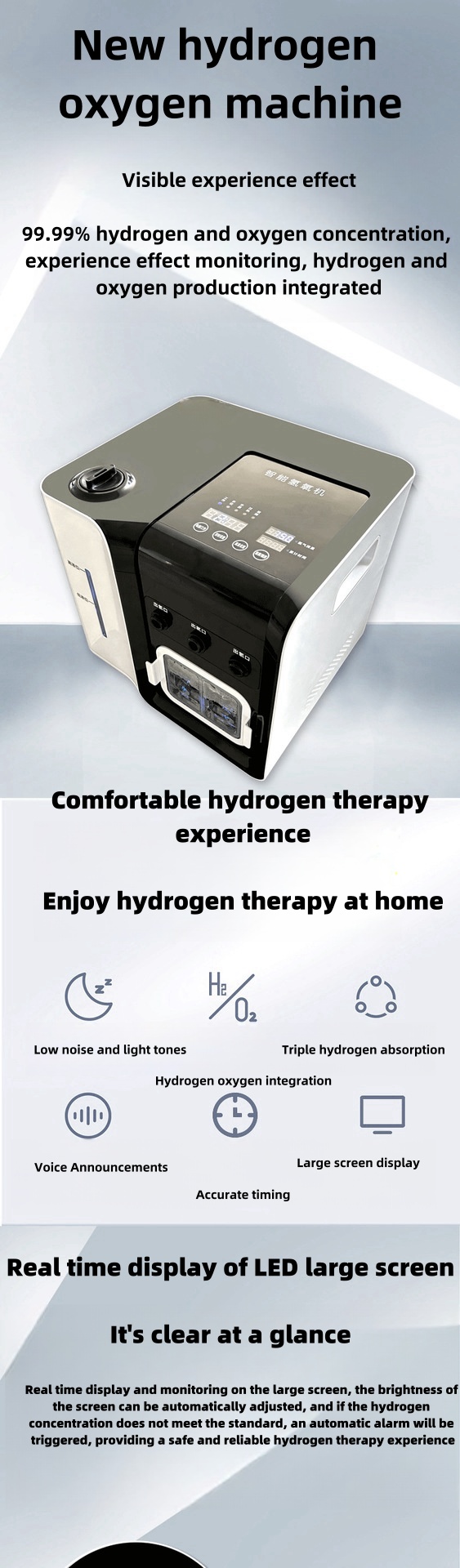1500ml/min hydrogen generator Home Use Hydrogen Inhalation Machine PEM hydrogen Inhaler Manufacturer