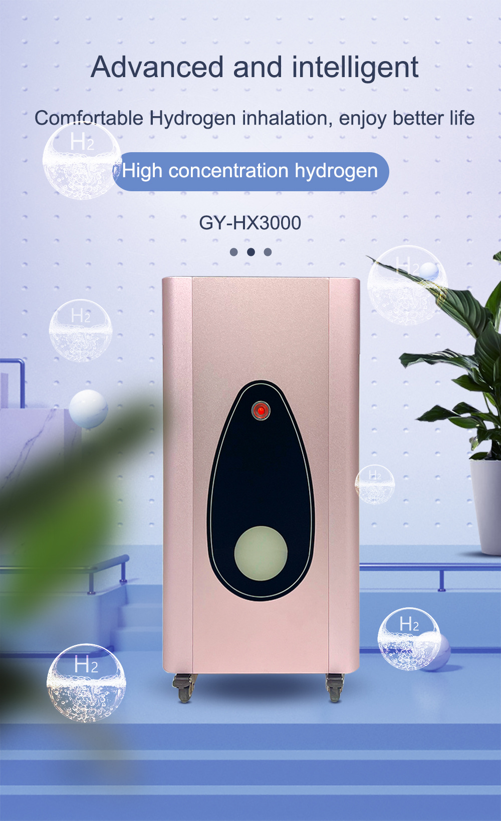 3000ml Relieve Inflammation Muscle Soreness Improve Blood Circulation Hydrogen Water H2 Inhalation Machine 