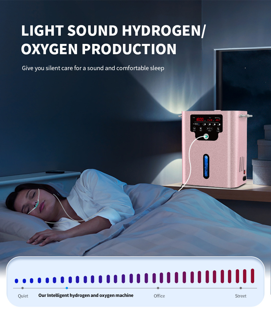 1800ml Dropshipping SPE PEM Brown Gas Hydrogen Oxygen Inhaler Hydrogen Inhalation Machine H2 Generator Machine