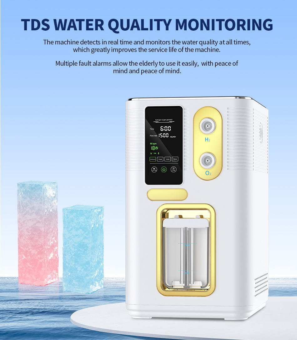 3000ml Dropshipping SPE/PEM Brown Gas Hydrogen Gas Inhaler Household Hydrogen Inhalation H2 Generator Machine