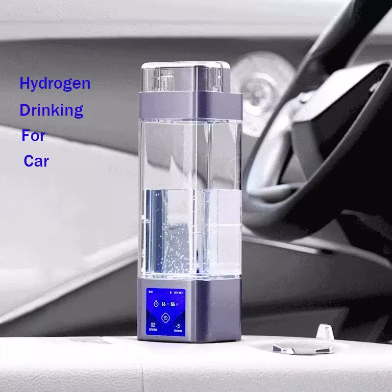 New 9000ppb Hydrogen Water Generator Bottle, Rechargeable Hydrogen Water Ionizer Machine, 350ml Portable Direct Hydrogen Absorption, Smart Touch Screen.