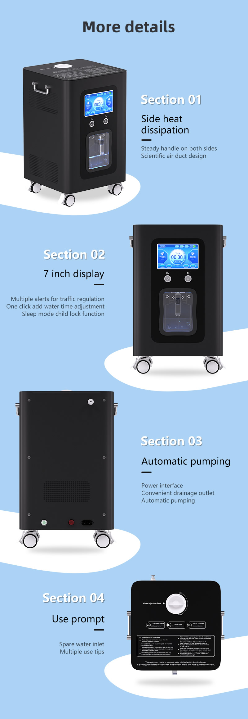 3000ml Hydrogen Inhaler Machine