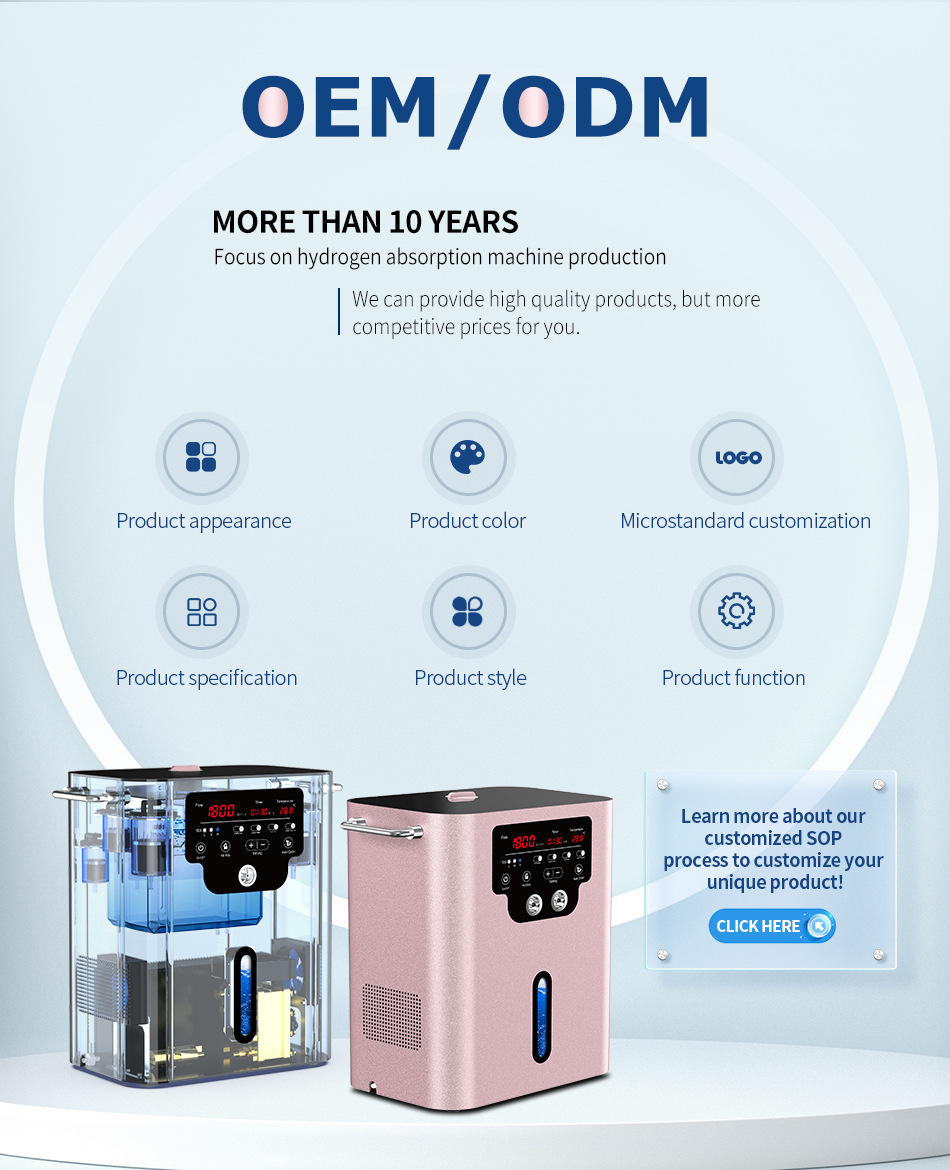 1800ml Dropshipping SPE PEM Brown Gas Hydrogen Oxygen Inhaler Hydrogen Inhalation Machine H2 Generator Machine