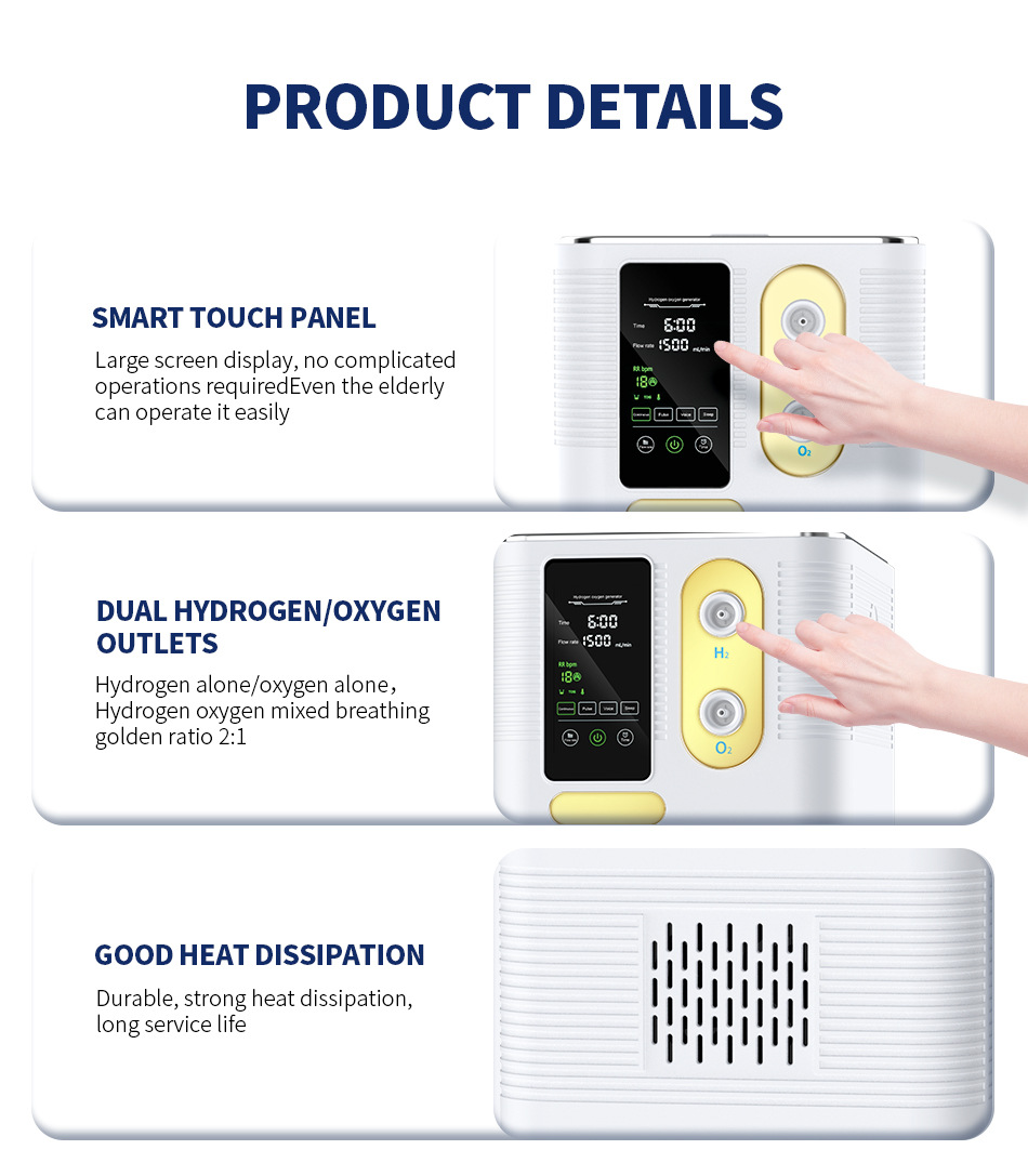 3000ml Dropshipping SPE/PEM Brown Gas Hydrogen Gas Inhaler Household Hydrogen Inhalation H2 Generator Machine
