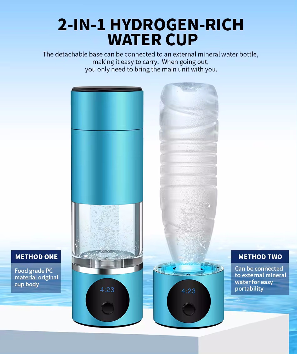 230ml portable hydrogen water machine bottle cup Hydrogen therapy device for asthma immune support