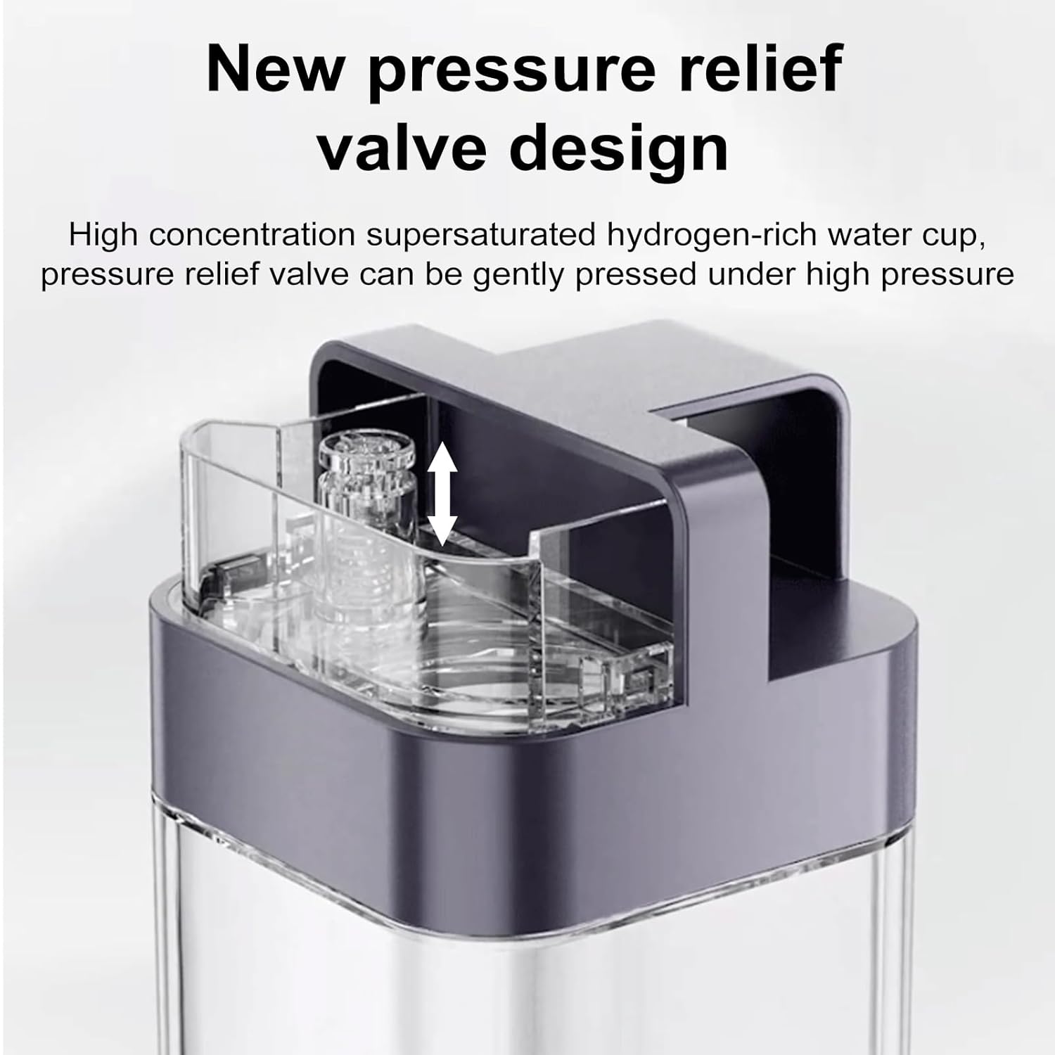 New 9000ppb Hydrogen Water Generator Bottle, Rechargeable Hydrogen Water Ionizer Machine, 350ml Portable Direct Hydrogen Absorption, Smart Touch Screen.