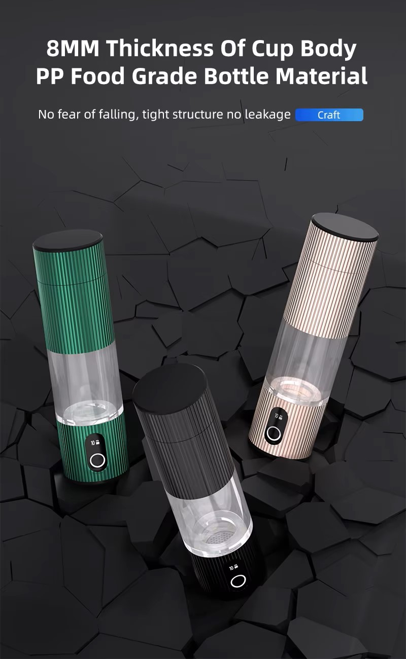 6000ppb H2 Water bottle SPE PEM Hydrogen water Electrolysis hh rich water cup Portable Hydrogen rich Generator 230ml