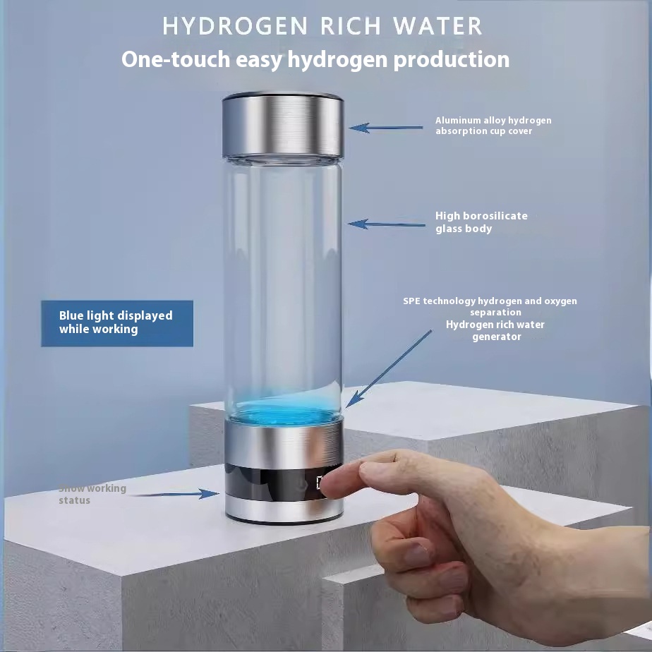 460ml 2000PPB Hydrogen Rich Water Bottle Glass Material
