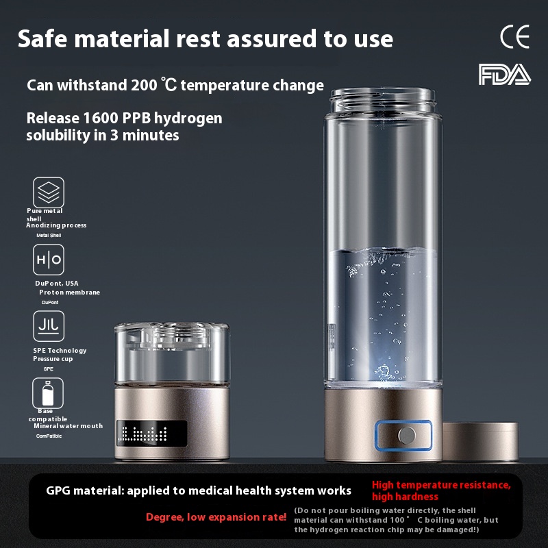 400ml 6000PPB Hydrogen Glass Bottle
