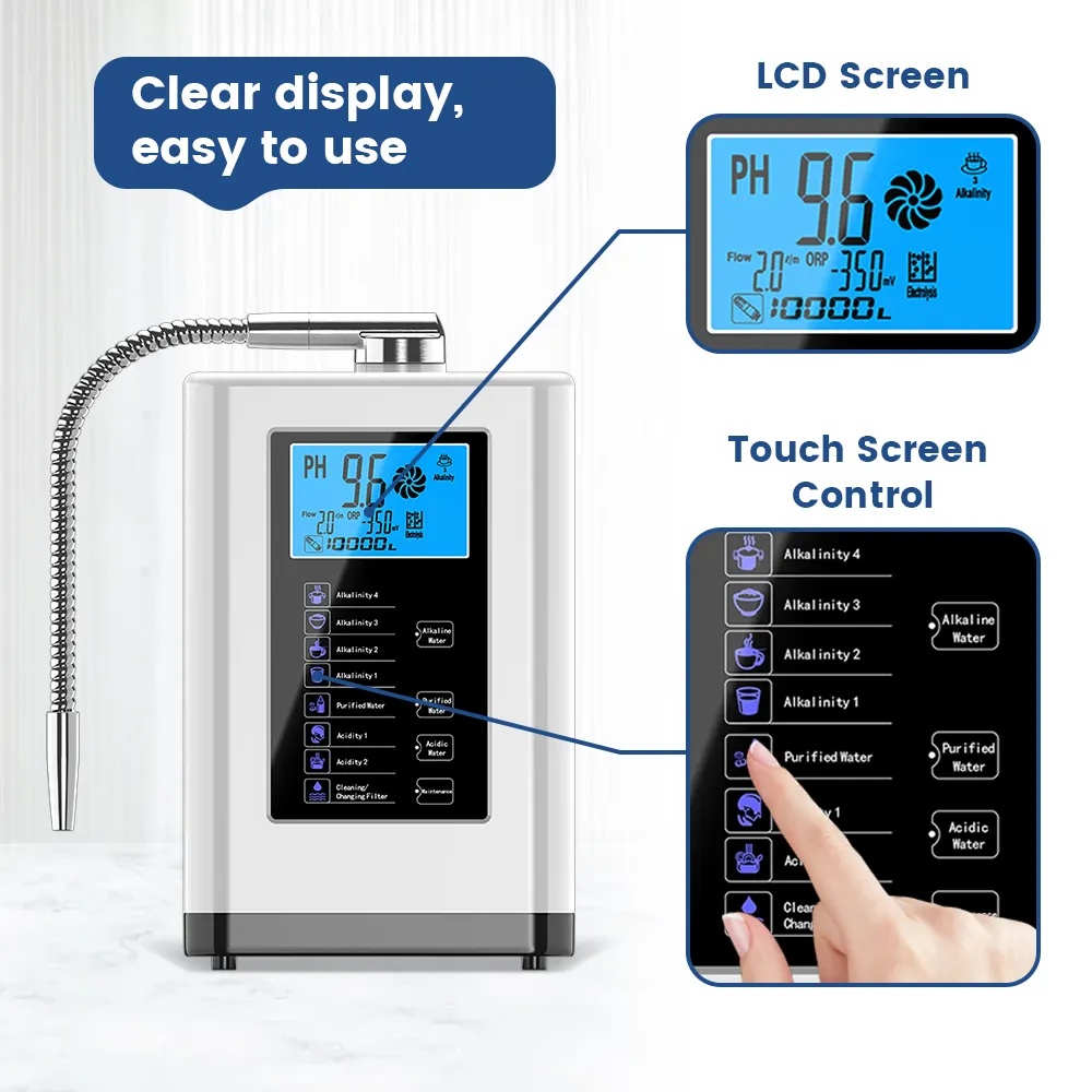Moneng Portable 7 Plates Korea Alkaline Water Machine Japan Technology Alkaline Water Dispenser Home Use Water Alkaline Machin