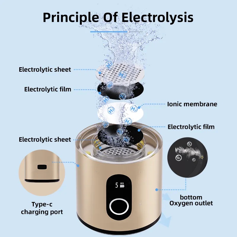 Portable 230ml Hydrogen Rich Water Bottle 6000PPB