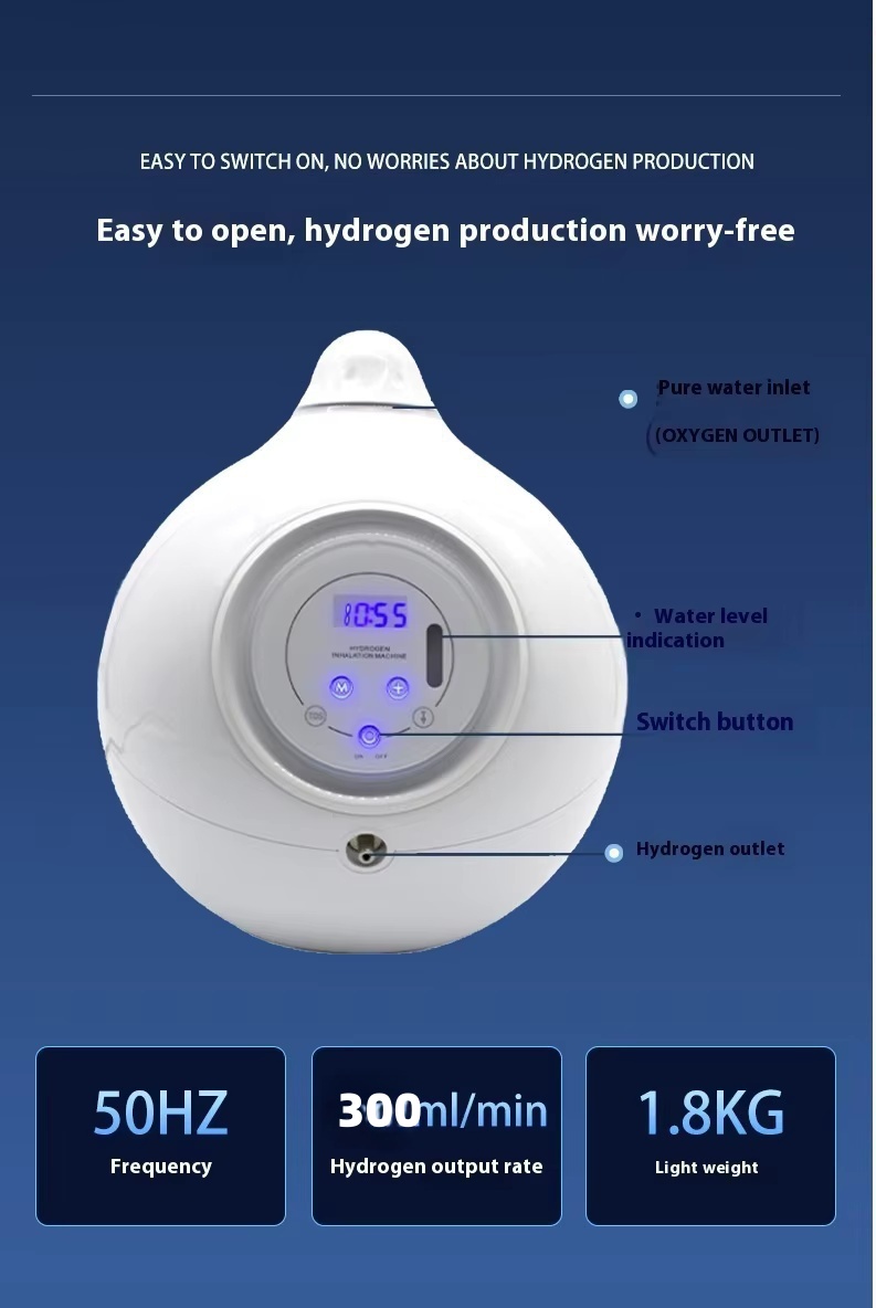 Portable Hydrogen Inhalation Machine with 300ml/min Flow Rate - Ideal for Home & Travel, Boost Your Health! 💨 #HydrogenInhaler #HealthCare