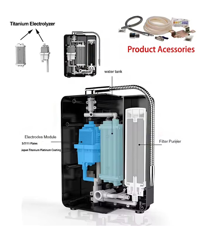 M-859  water ionizer machine alkaline 11 plates factor direct sales 428 USD