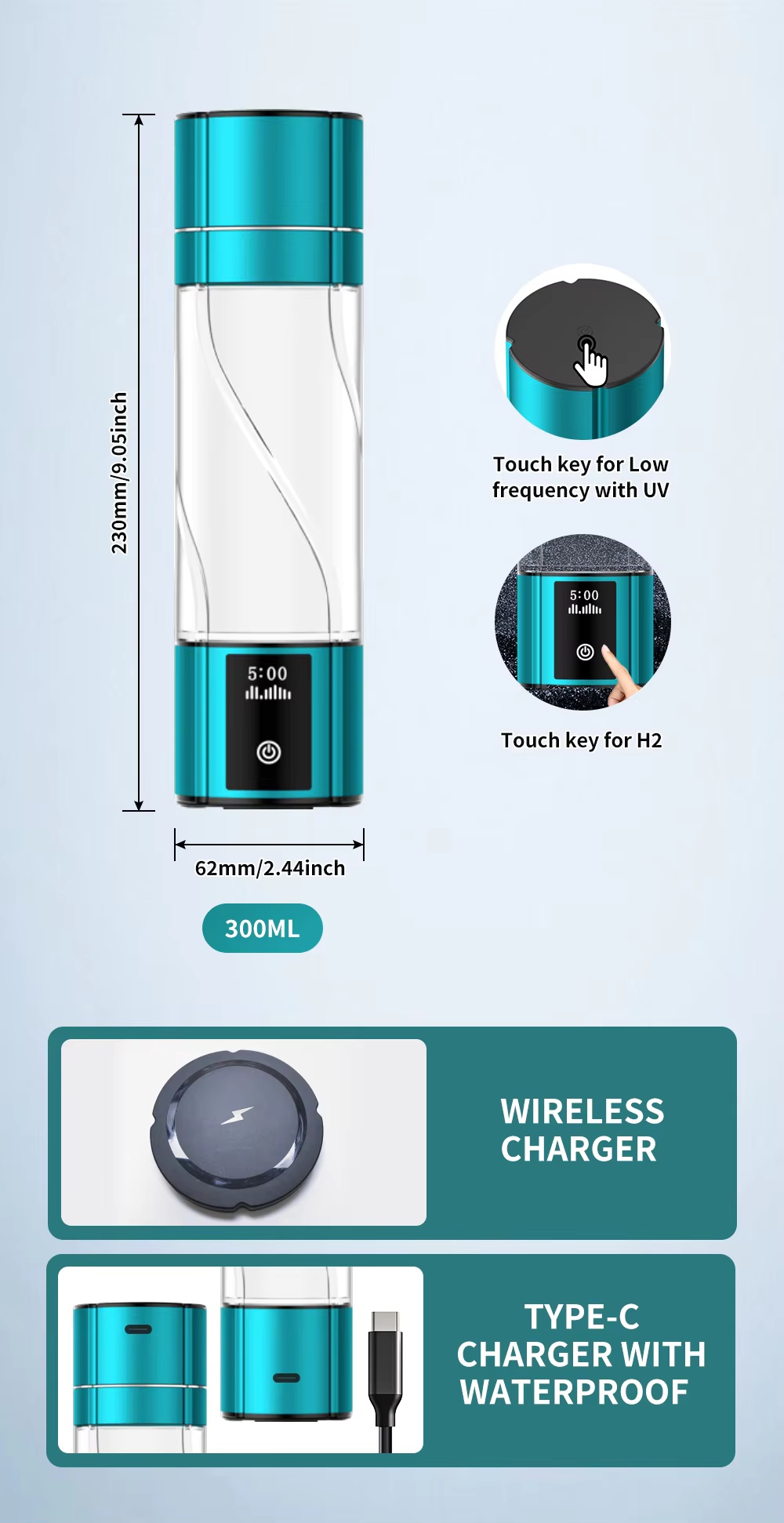 2025 New Trending 300ml 5000PPB Hydrogen Rich Water 
