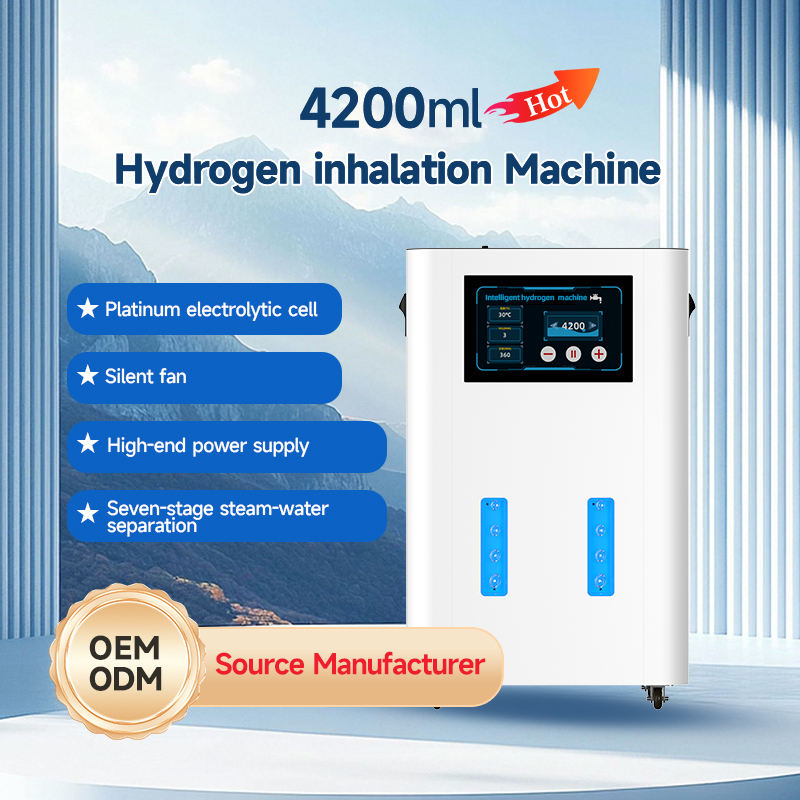  4200ml/min Hydrogen Inhalation Machine 99.99% Purity- Home Wellness H2 Inhaler with 7-Stage Water Separation