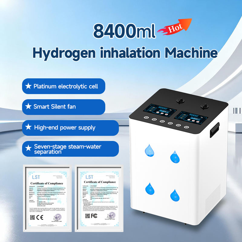 8400ml Low MOQ Brown Gas Hydrogen Breathing Machine Hydrogen Therapy Cancer Center Rehab Center Hydrogen Inhaler Machine 3 People Use