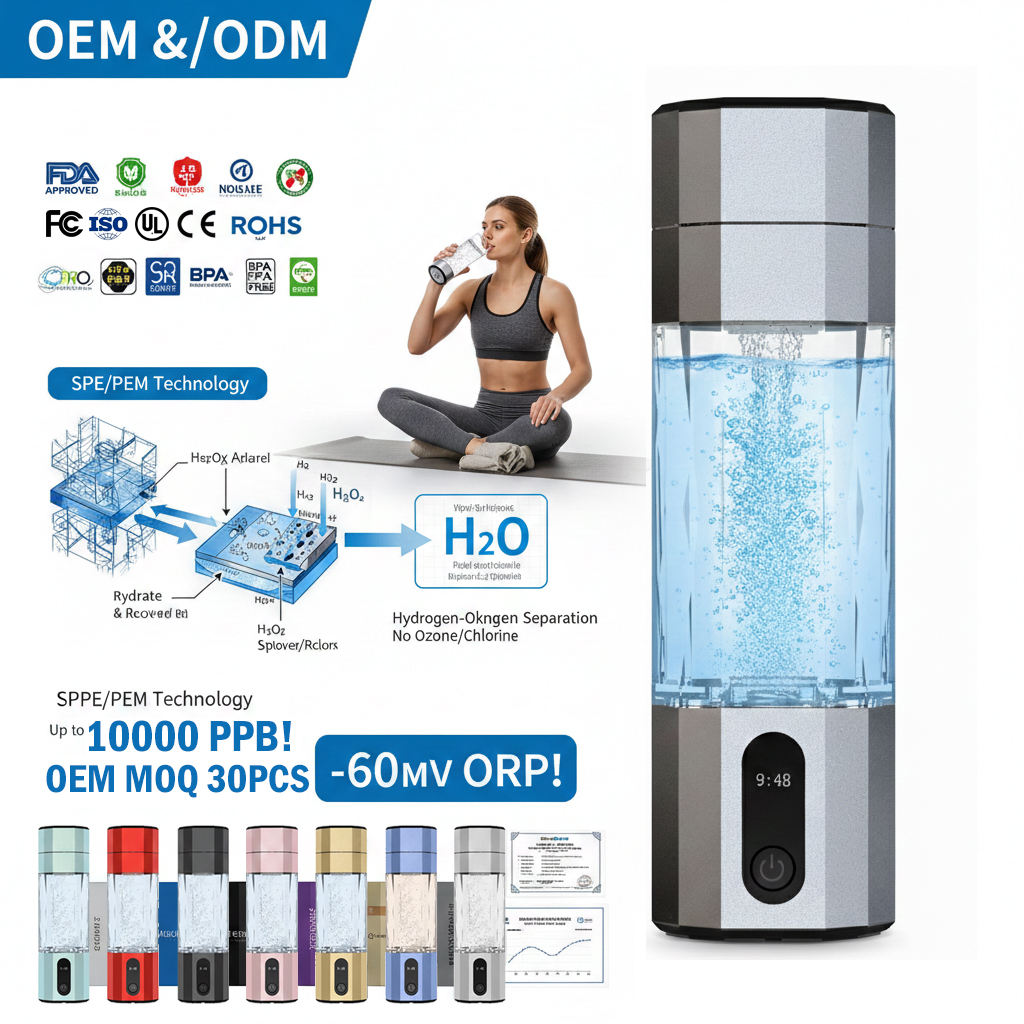 208ml 6000-10000PPB Premium Hydrogen Rich Water Bottle