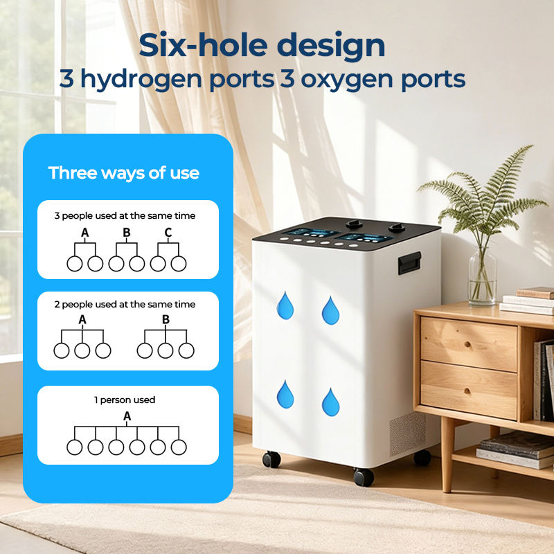 8400ml Low MOQ Brown Gas Hydrogen Breathing Machine Hydrogen Therapy Cancer Center Rehab Center Hydrogen Inhaler Machine 3 People Use