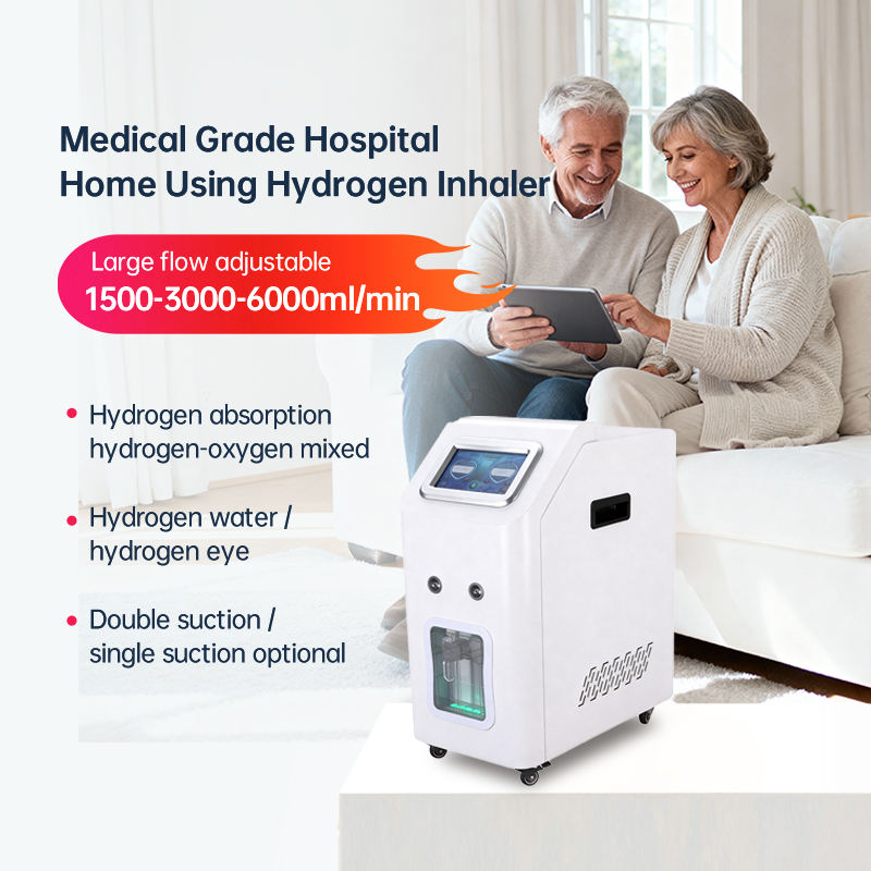 6000ML Portable Hydrogen Therapy Machine for Home Use Cold Hydrogen Oxygen Inhaler for Physiotherapy Easy Desktop Installation