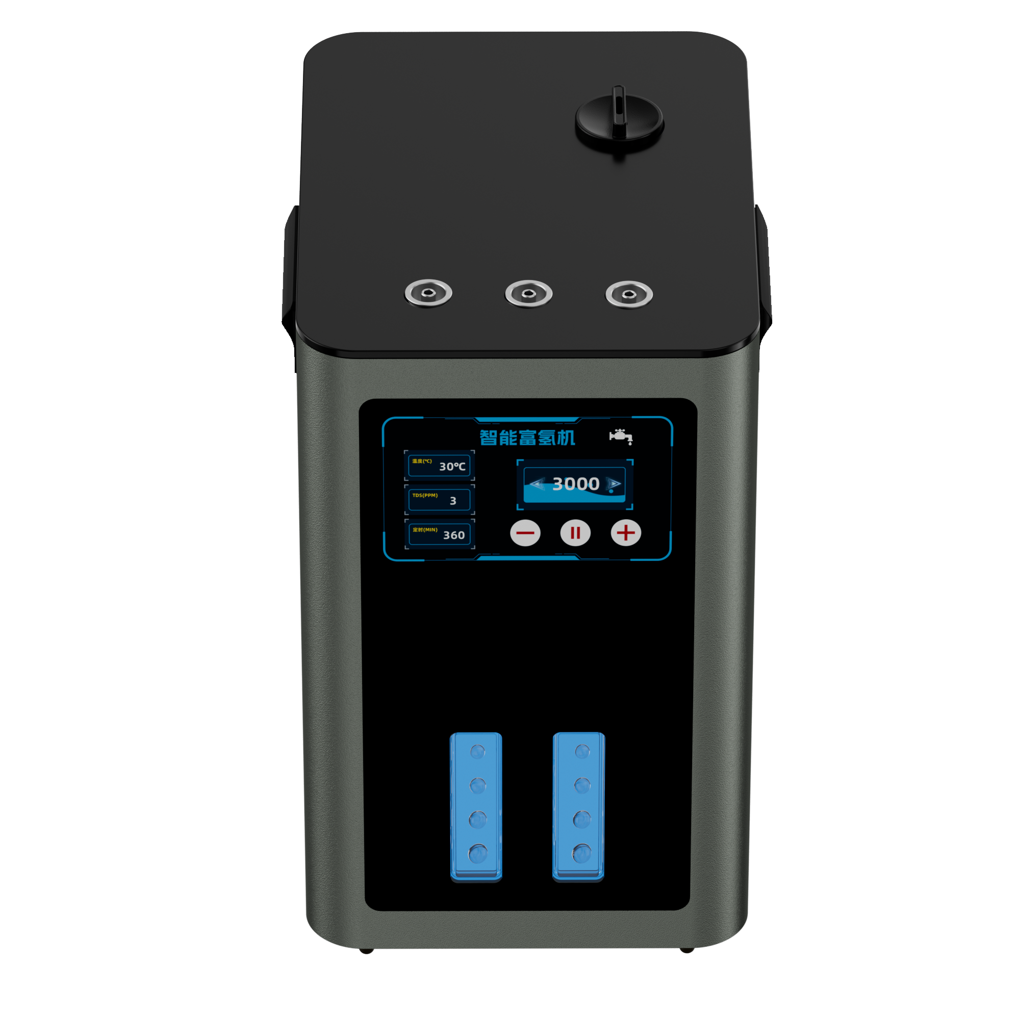 SPE PEM Technology Hydrogen Inhalation Machine 900ml/1200ml/1800ml/3000ml/4200ml, 3-Outlet H2 Inhaler, Portable Hydrogen Generator Therapy Device for Home 3000ml