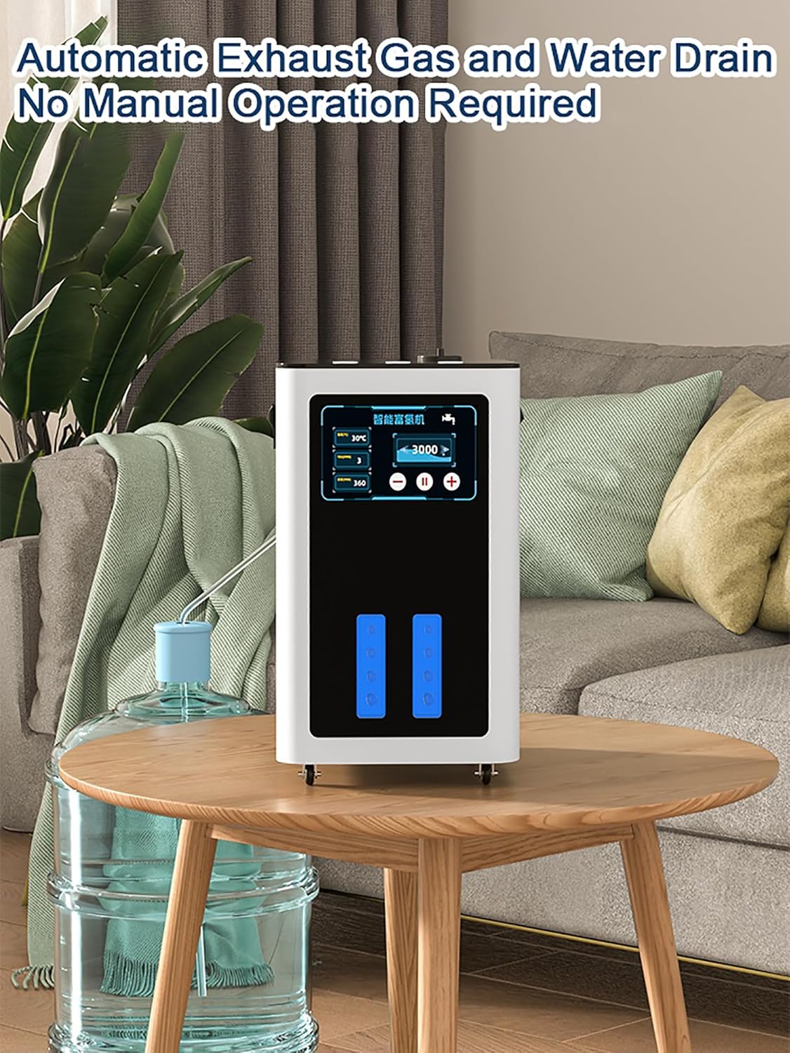 SPE PEM Technology Hydrogen Inhalation Machine 900ml/1200ml/1800ml/3000ml/4200ml, 3-Outlet H2 Inhaler, Portable Hydrogen Generator Therapy Device for Home 3000ml