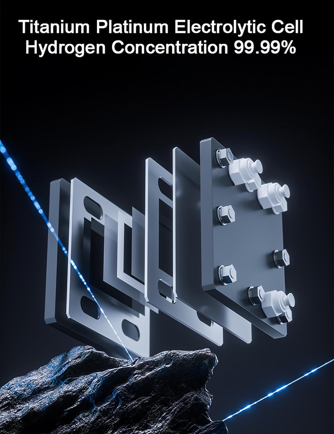 SPE PEM Technology Hydrogen Inhalation Machine 900ml/1200ml/1800ml/3000ml/4200ml, 3-Outlet H2 Inhaler, Portable Hydrogen Generator Therapy Device for Home 3000ml