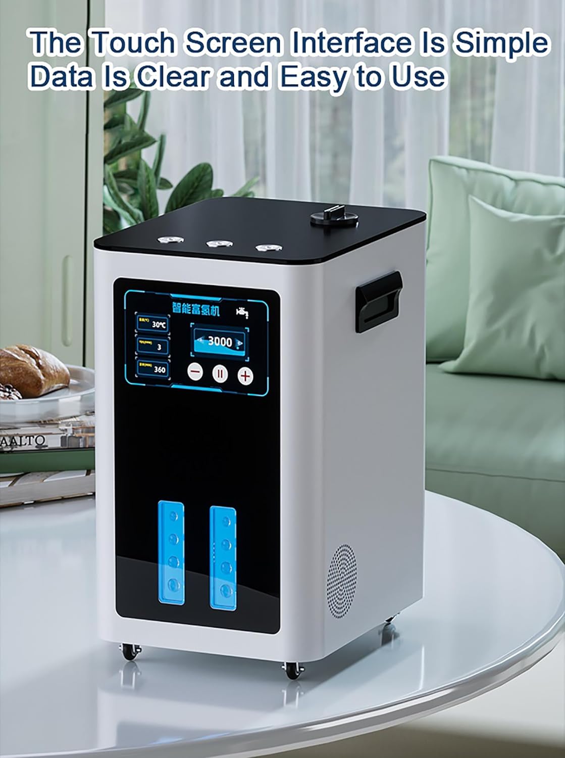 SPE PEM Technology Hydrogen Inhalation Machine 900ml/1200ml/1800ml/3000ml/4200ml, 3-Outlet H2 Inhaler, Portable Hydrogen Generator Therapy Device for Home 3000ml