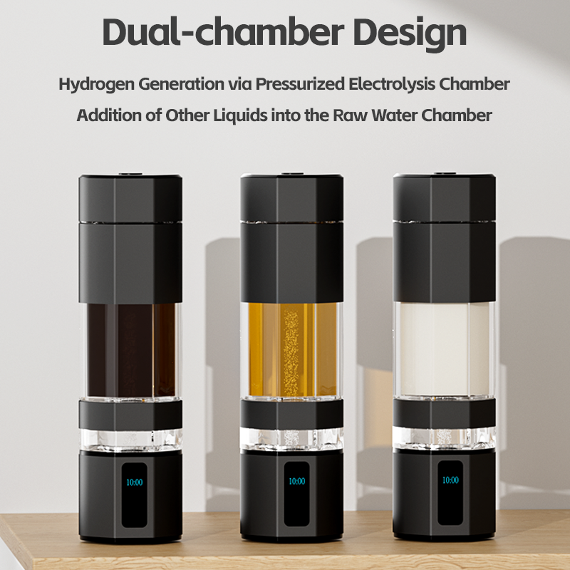 Dual Chamber Hydrogen Rich Water Bottle 2000-5000PPB