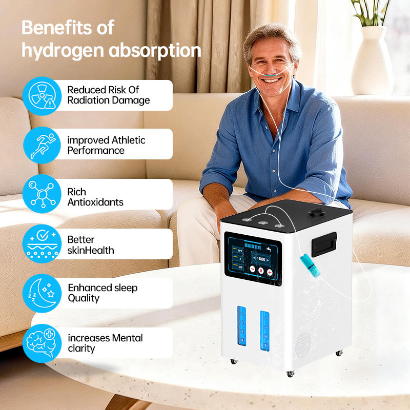 2026 New Trend Hydrogen Inhaler Machine 900ml 1200ml 1500ml 1800ml Hydrogen Generator H2 O2 Inhalation Medical Grade for Health