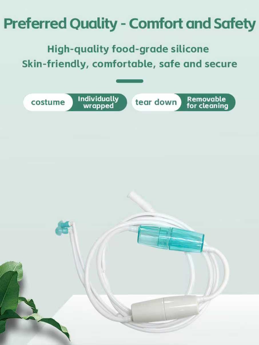 Premium Soft Silicone Hydrogen Ear Cannula, Reusable Ear Inhalation Tube, Comfort Accessory for All Hydrogen Inhalation Machines