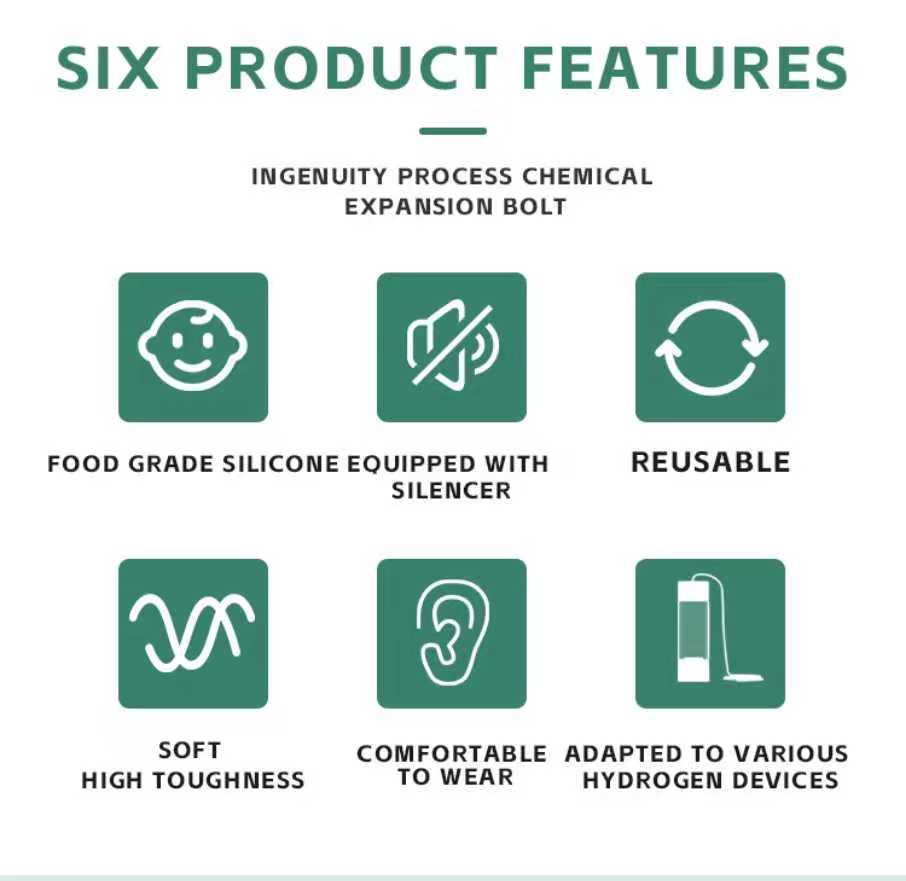 Premium Soft Silicone Hydrogen Ear Cannula, Reusable Ear Inhalation Tube, Comfort Accessory for All Hydrogen Inhalation Machines