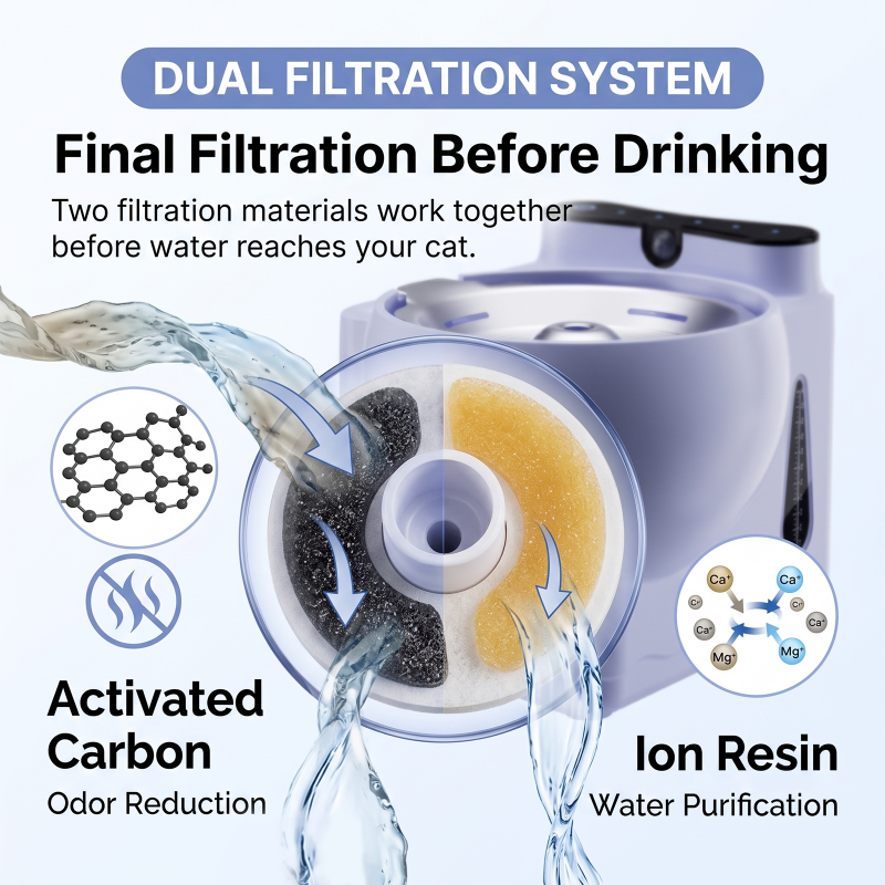 Hydrogen Rich Cat Water Fountain, Antioxidant Hydrogen Infused Pet Water Bowl for Cats, Improve Cat Hydration & Kidney Health