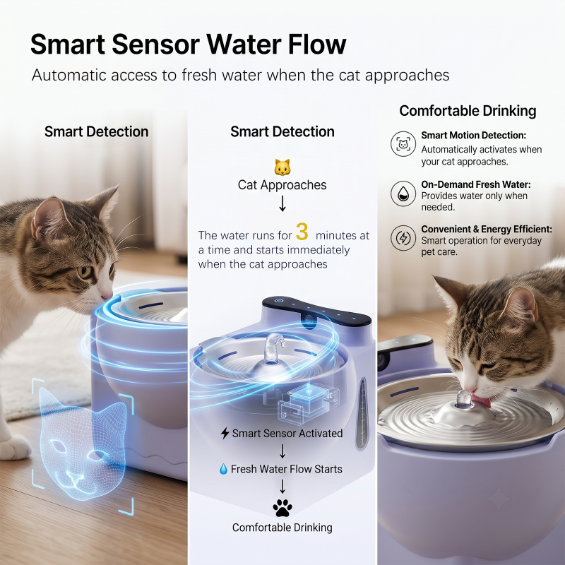 Hydrogen Rich Cat Water Fountain, Antioxidant Hydrogen Infused Pet Water Bowl for Cats, Improve Cat Hydration & Kidney Health
